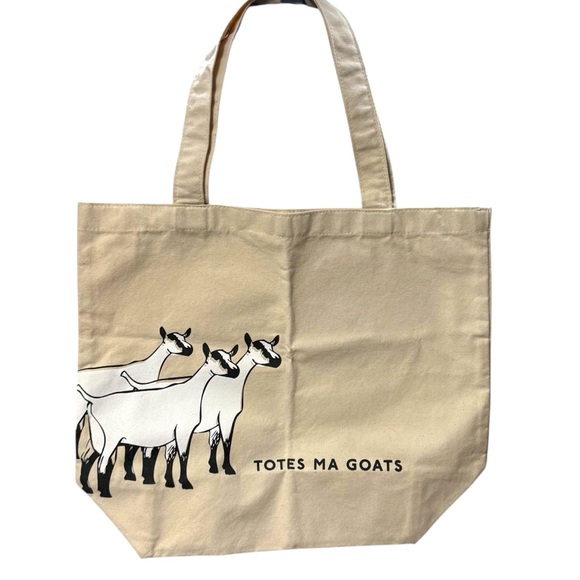 West Elm Handbags - West Elm "Totes Ma Goats" Tote Bag NWT
